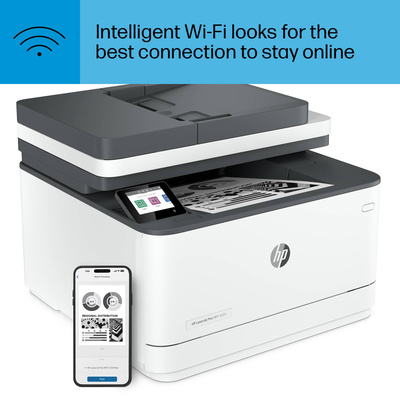 HP - LaserJet Pro MFP 3101fdw Wireless Black-and- All-in-One Laser Printer - White