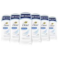 Dove Invisible Solid Antiperspirant Deodorant Stick for Women, Original Clean, For All Day Underarm Sweat and Odor Protection 2.6 oz, Pack of 6 (2.6 Ounce (Pack of 6), Original Clean)