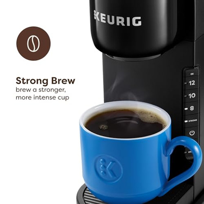 Keurig K-Express Single Serve K-Cup Pod Coffee Maker, 3 Brew Sizes, Strong Button Feature, 42oz Removable Reservoir, Black (Black)
