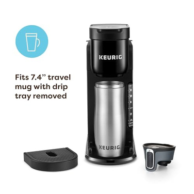 Keurig K-Express Single Serve K-Cup Pod Coffee Maker, 3 Brew Sizes, Strong Button Feature, 42oz Removable Reservoir, Black (Black)