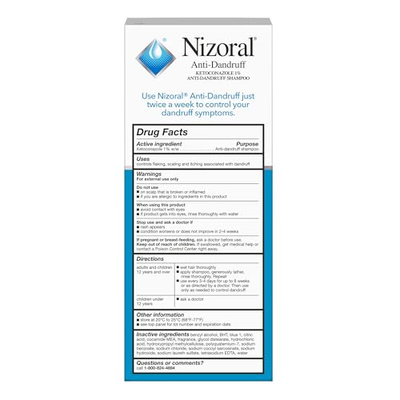 Nizoral Anti-Dandruff Shampoo with 1% Ketoconazole, Fresh Scent, 21 Fl Oz (Pack of 3) (7 Fl Oz (Pack of 3))