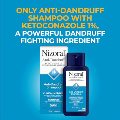 Nizoral Anti-Dandruff Shampoo with 1% Ketoconazole, Fresh Scent, 21 Fl Oz (Pack of 3) (7 Fl Oz (Pack of 3))