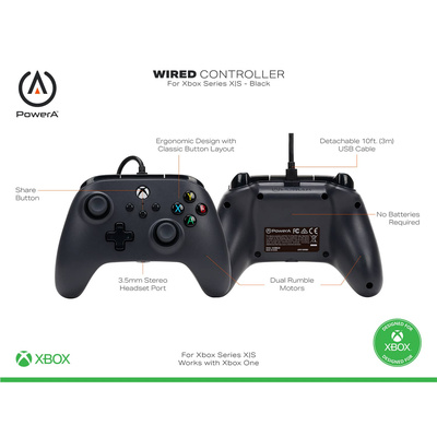 PowerA - Wired Controller for Xbox Series X|S - Black