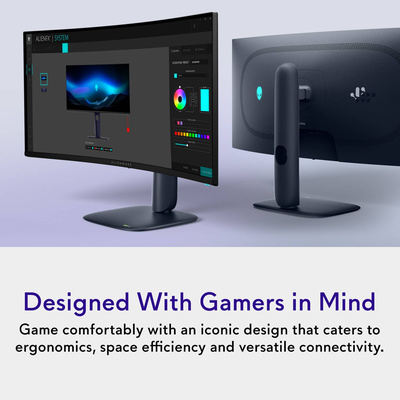 Alienware - AW3425DW 34" TFT QD-OLED Curved WQHD 240Hz 0.03ms FreeSync Gaming Monitor with HDR (HDMI, DisplayPort) - Black