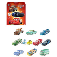 Mattel Disney and Pixar Cars Set of 10 Die-Cast Mini Racers Vehicles, Collectible Set of 1:55 Scale Toy Cars Inspired by Movies (Multicolor, 10-Pack)