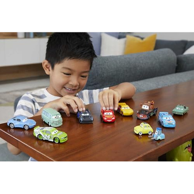Mattel Disney and Pixar Cars Set of 10 Die-Cast Mini Racers Vehicles, Collectible Set of 1:55 Scale Toy Cars Inspired by Movies (Multicolor, 10-Pack)