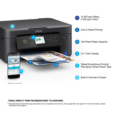 Epson - Expression Home XP-4200 All-in-One Inkjet Printer - Black