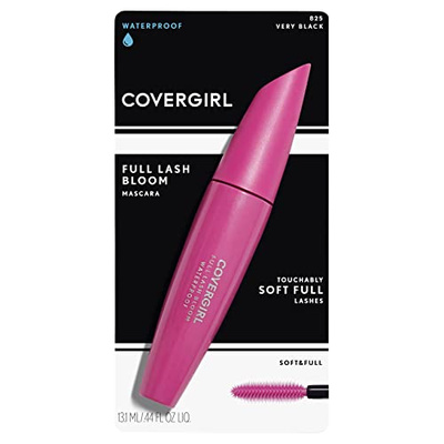COVERGIRL Full Lash Bloom by Lashblast Waterproof Mascara Very Black .44 fl oz (13.1 ml) (Packaging may vary) (0.44 Fl Oz (Pack of 1), 825 Very Black Waterproof)