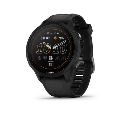 Garmin - Forerunner 955 Solar GPS Smartwatch 47 mm Fiber-reinforced polymer - Black - (2022)