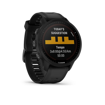 Garmin - Forerunner 955 Solar GPS Smartwatch 47 mm Fiber-reinforced polymer - Black - (2022)