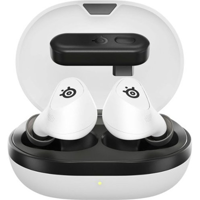 SteelSeries - Arctis GameBuds True Wireless Noise Cancelling In-Ear Gaming Earbuds for PS5, PS4, PC, Switch - White
