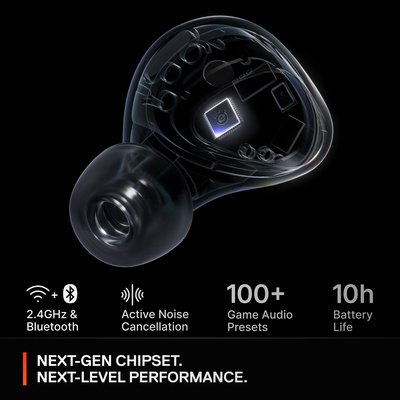 SteelSeries - Arctis GameBuds True Wireless Noise Cancelling In-Ear Gaming Earbuds for PS5, PS4, PC, Switch - White