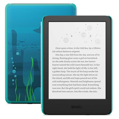 Amazon Kindle Kids 16GB (newest model) - If it breaks, we will replace it, includes ad-free books and cover, with glare-free display, faster page turns - Ocean Explorer (Ocean Explorer)