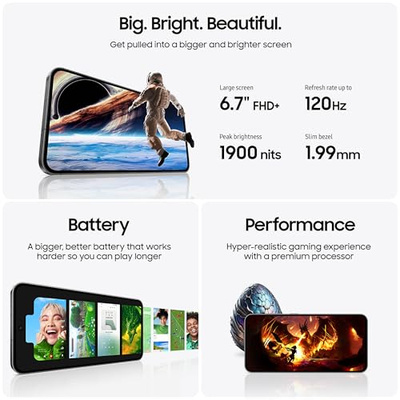 SAMSUNG Galaxy S24 FE AI Phone, 128GB Unlocked Android Smartphone, High-Res 50MP Camera, Long Battery Life, AMOLED Bright Display, US Version, 2024, US 1 Yr Warranty, Gray (Gray, 128GB, Phone Only)