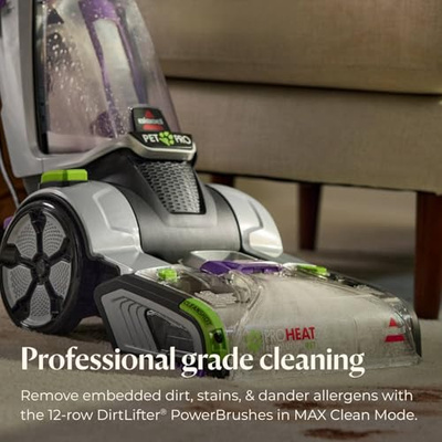 BISSELL ProHeat 2X Revolution Pet Pro Plus, 3588F, Upright Deep Cleaner, 30-minute Dry Time, Dual Dirt Lifter Powerbrush, Hose & Tool Attachment, Pet Upholstery and Tough Stain Tool Included (Revolution Pet Pro Plus)