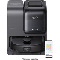 eufy - Robot Vacuum Omni E28 and Roller Mop with Faster Self-Cleaning, Detangle Brush, Portable Carpet Cleaner, Edge Cleaning - Black