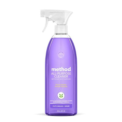 Method All-Purpose Cleaner Spray, French Lavender, Plant-Based and Biodegradable Formula Perfect for Most Counters, Tiles and More, 28 Fl Oz, (Pack of 1) (28 Fl Oz (Pack of 1), Spray Bottle)