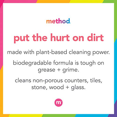 Method All-Purpose Cleaner Spray, French Lavender, Plant-Based and Biodegradable Formula Perfect for Most Counters, Tiles and More, 28 Fl Oz, (Pack of 1) (28 Fl Oz (Pack of 1), Spray Bottle)