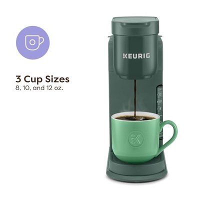 Keurig K-Express Single Serve K-Cup Pod Coffee Maker, 3 Brew Sizes, Strong Button Feature, 42oz Removable Reservoir, Evergreen (Evergreen)