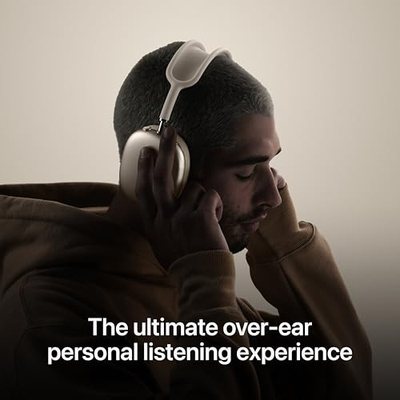 Apple AirPods Max Wireless Over-Ear Headphones, Pro-Level Active Noise Cancellation, Transparency Mode, Personalized Spatial Audio, USB-C Charging, Bluetooth Headphones for iPhone - Blue (USB-C, Blue, Without AppleCare+)