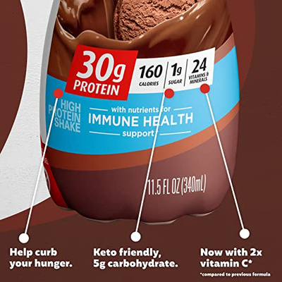 Premier Protein Shake, Chocolate, 30g Protein 1g Sugar 24 Vitamins Minerals Nutrients to Support Immune Health, 11.5 fl oz (Pack of 12) (Chocolate, 11.5 Fl Oz (Pack of 12))