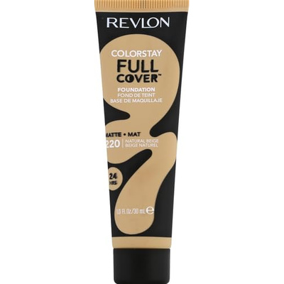 Revlon Liquid Foundation, ColorStay Face Makeup for Normal and Dry Skin, Longwear Full Coverage with Matte Finish, Oil Free, Natural Beige, 1.0 Fl Oz (NATURAL BEIGE, 1 Fl Oz (Pack of 1))
