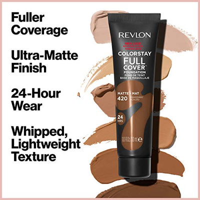 Revlon Liquid Foundation, ColorStay Face Makeup for Normal and Dry Skin, Longwear Full Coverage with Matte Finish, Oil Free, Natural Beige, 1.0 Fl Oz (NATURAL BEIGE, 1 Fl Oz (Pack of 1))