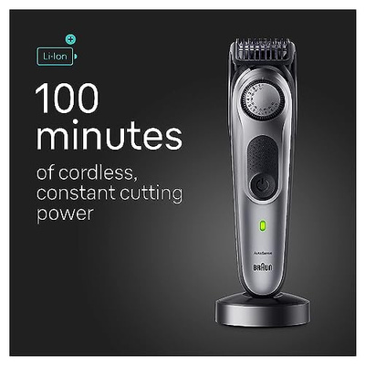 Braun All-in-One Men's Shaving Kit Series 7 7440, 12-in-1 Beard, Face, Nose, Ear Trimmer, Hair Clippers, Body Groomer and Manscaping (Silver, 13 Piece Set)
