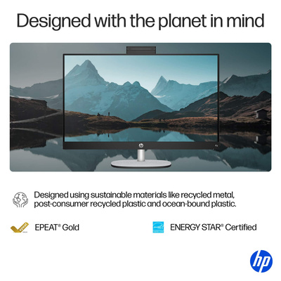 HP - Copilot+ PC 27" Full HD Touch-Screen All-in-One with Adjustable Height - AMD Ryzen AI 7 - 16GB DDR5 Memory - 1TB SSD - Jet Black