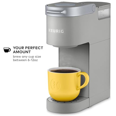 Keurig K-Mini Single Serve K-Cup Pod Coffee Maker, 6 to 12oz Brew size, with Cord Storage, Perfect for Small Spaces, Studio Gray (Studio Gray)