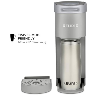 Keurig K-Mini Single Serve K-Cup Pod Coffee Maker, 6 to 12oz Brew size, with Cord Storage, Perfect for Small Spaces, Studio Gray (Studio Gray)