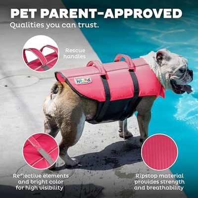 Outward Hound Granby Splash Dog Life Jacket, High-Buoyancy Dog Life Vest for Swimming, Boating, and Water Safety, Medium, Pink (Pink, Medium (Chest Girth: 21"-27"))