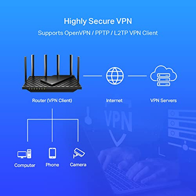 TP-Link AX5400 WiFi 6 Router (Archer AX73)- Dual Band Gigabit Wireless Internet Router for Streaming, Long Range Coverage (AX5400)