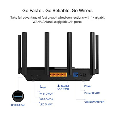 TP-Link AX5400 WiFi 6 Router (Archer AX73)- Dual Band Gigabit Wireless Internet Router for Streaming, Long Range Coverage (AX5400)