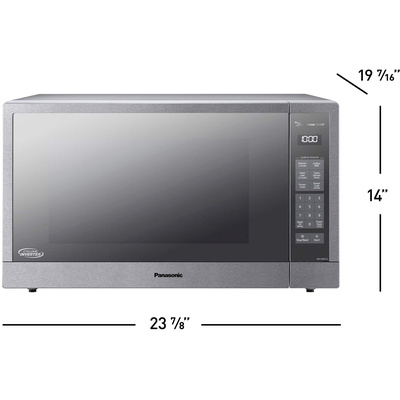 Panasonic - 2.2 Cu. Ft. 1250 Watt SN97JS Microwave with Cyclonic Inverter and Sensor Cooking - Stainless steel