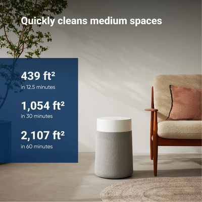 BLUEAIR Air Purifiers for Medium Rooms, Bedroom, Kitchen, Cleans 1,858 sqft in one hour, HEPASilent Smart Air Cleaner for Home, Pets, Allergies, Virus, Dust, Mold, Smoke - Blue Pure 311i Max (Medium Room)