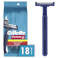 Gillette Sensor2 Disposable Razors for Men, Water Activated Lubrastrip to Help Avoid Skin Irritation, 18 count (18 Count (Pack of 1))