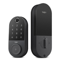TP-Link - Tapo DL110 Smart Wi-Fi Deadbolt Lock - Lock/Unlock using Keypad, App, or Fingerprint Recognition - Replaces Most Locks - Black