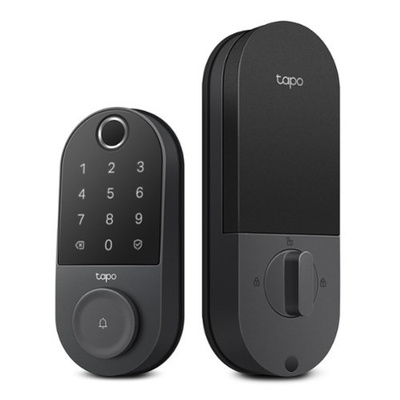TP-Link - Tapo DL110 Smart Wi-Fi Deadbolt Lock - Lock/Unlock using Keypad, App, or Fingerprint Recognition - Replaces Most Locks - Black