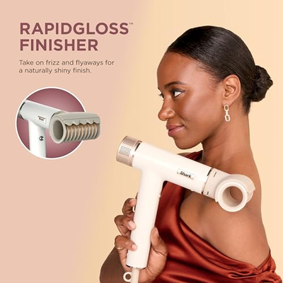Shark Hair Dryer | SpeedStyle | No Heat Damage Hair Styling Tool | 3 Styling Tools Included | Portable & Powerful Blow Dryer | Best for Straight & Wavy Hair | Silk | HD331 (SpeedStyle-Straight & Wavy Hair)
