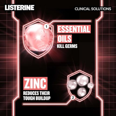 Listerine Clinical Solutions Gum Health Antiseptic Mouthwash, Antigingivitis & Antiplaque Oral Rinse Helps Prevent Buildup & Immediately Kills Germs for Healthier Gums, ICY Mint, 1 L (33.8 Fl Oz (Pack of 1))