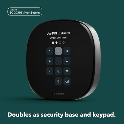 ecobee Smart Thermostat Premium with Smart Sensor and Air Quality Monitor - Programmable Wifi Thermostat - Works with Siri, Alexa, Google Assistant (Thermostat)
