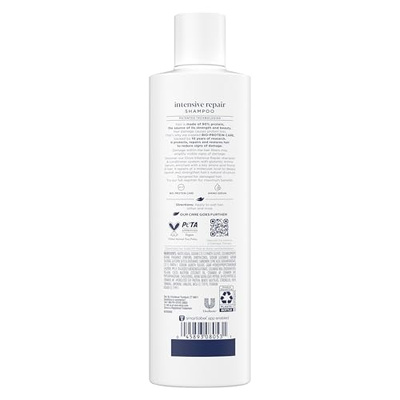 Dove Shampoo 4 count Intensive Repair for Damaged Hair with Bio-Protein Care Technology and Amino Serum 12 Fl Oz (Fragranced, 12 Fl Oz (Pack of 4))