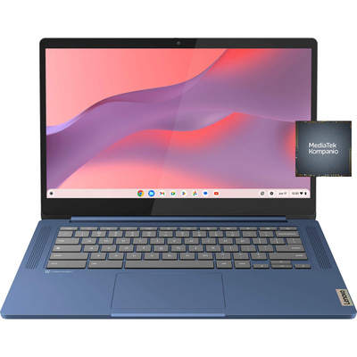 Lenovo - IdeaPad Slim 3 Chromebook Laptop - 14" Full HD Touchscreen Laptop - MediaTek Kompanio 520 - 4GB Memory - 64GB eMMC - Abyss Blue