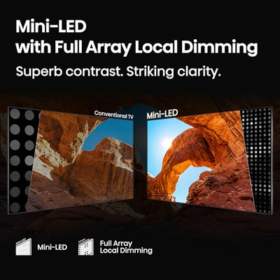 Hisense 55" Class QD7 Series Mini-LED 4K UHD Smart Fire TV (55QD7QF, 2025 Model) - QLED, HDR10+, Dolby Vision, Dolby Atmos, Game Mode Plus, ALLM, Alexa Built in with Voice Remote, Streaming TV, Black (55-Inch)