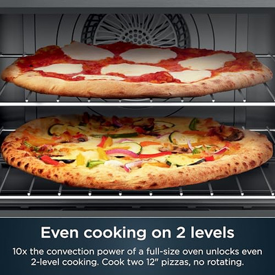 Ninja Air Fryer & Toaster Oven | Prestige Smart XL Countertop Oven | Bakes up to 20 Cookies, Fits up to a 12lb Turkey | Pizza, Toast, Bake, Air Fry & Reheat | 1800 Watts | Stainless Steel | DT501​ (Stainless 10-in-1)