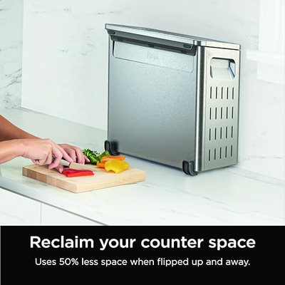 Ninja Flip Toaster Oven&Air Fryer, 8-in-1 Functionality, Flip Up&Away Capability for Storage Space, LargeCapacity, Air Fry Basket, SheetPan, Wire Rack&Removable Crumb Tray, Stainless,1800 watts, SP151 (Stainless Premium 8-in-1 Flip Oven)
