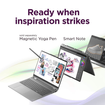 Lenovo - Yoga 7i 2-in-1 - Copilot+ PC - 16" 2K Touchscreen Laptop - Intel Core Ultra 5 Processor - 16GB Memory - 512GB SSD - Luna Grey