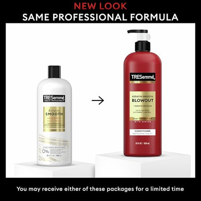 TRESemmé Keratin Smooth Conditioner 4 pack for Frizzy Hair, Formulated with Lamellar-Discipline, 28 Fl Oz