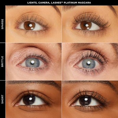tarte lights, camera, lashes platinum volumizing mascara – Black Tinted Peptide Lash Serum mascara for Volume & Length, Smudge-Proof, Flake-Free, Vegan & Cruelty Free (0.31 Fl Oz (Pack of 1))